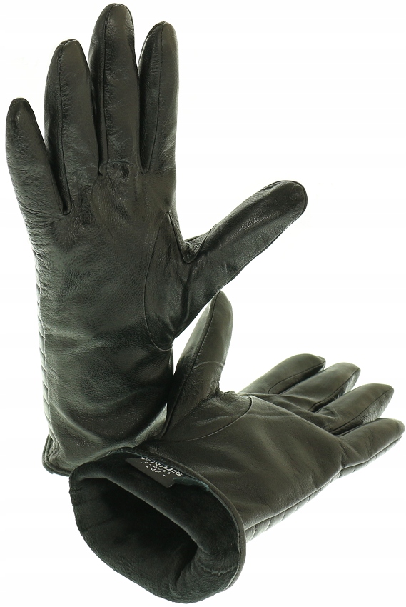 SKÓRZANE RĘKAWICZKI DAMSKIE OCIEPLANE S skóra 100% Rozmiar M/L