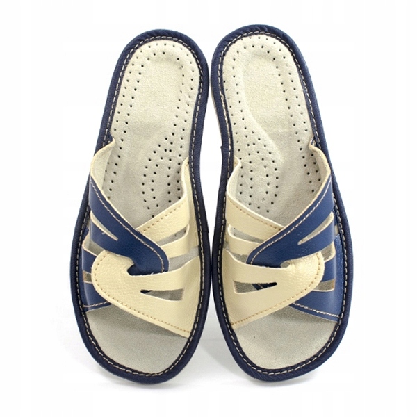 

Kapcie Damskie Wygodne Klapki Laczki Skóra