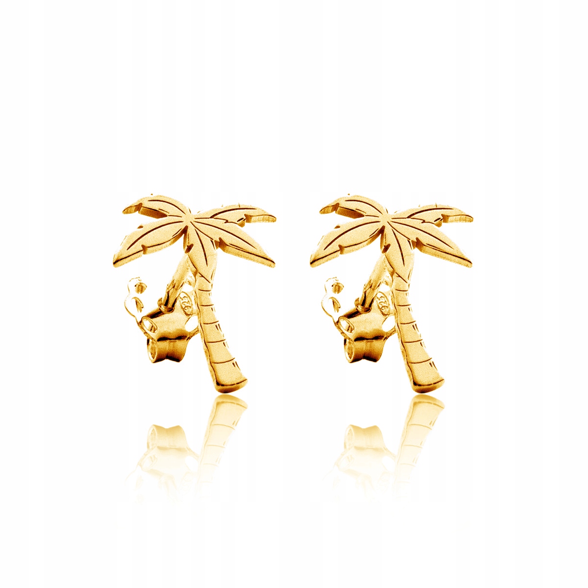 

Kolczyki piny palmy srebrne pozłacane