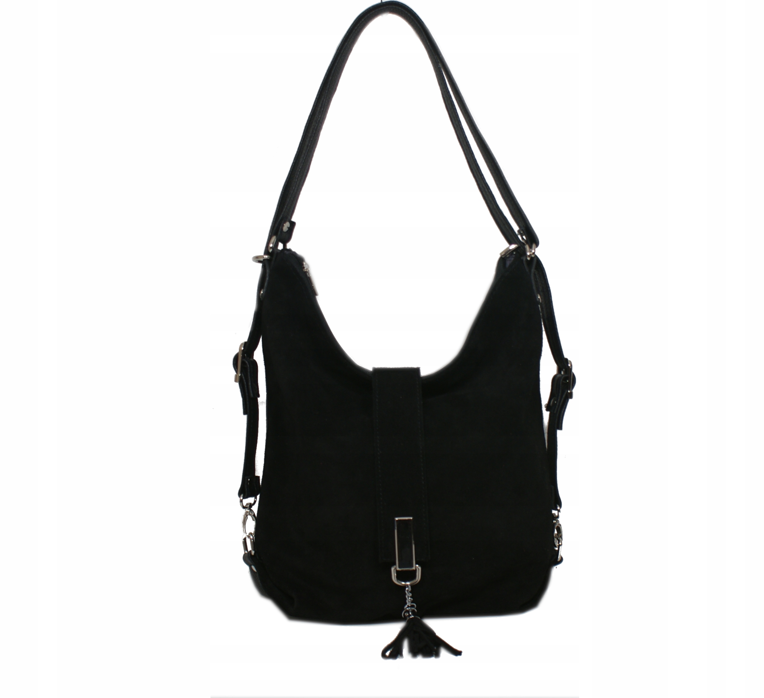 SKÓRZANA TOREBKA-PLECAK DAMSKA WOREK WŁOSKA SKÓRA Zapięcie zamek