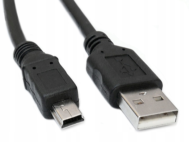 

Kabel USB2.0 A/wtyk-miniB/wtyk AWG24 1.8m