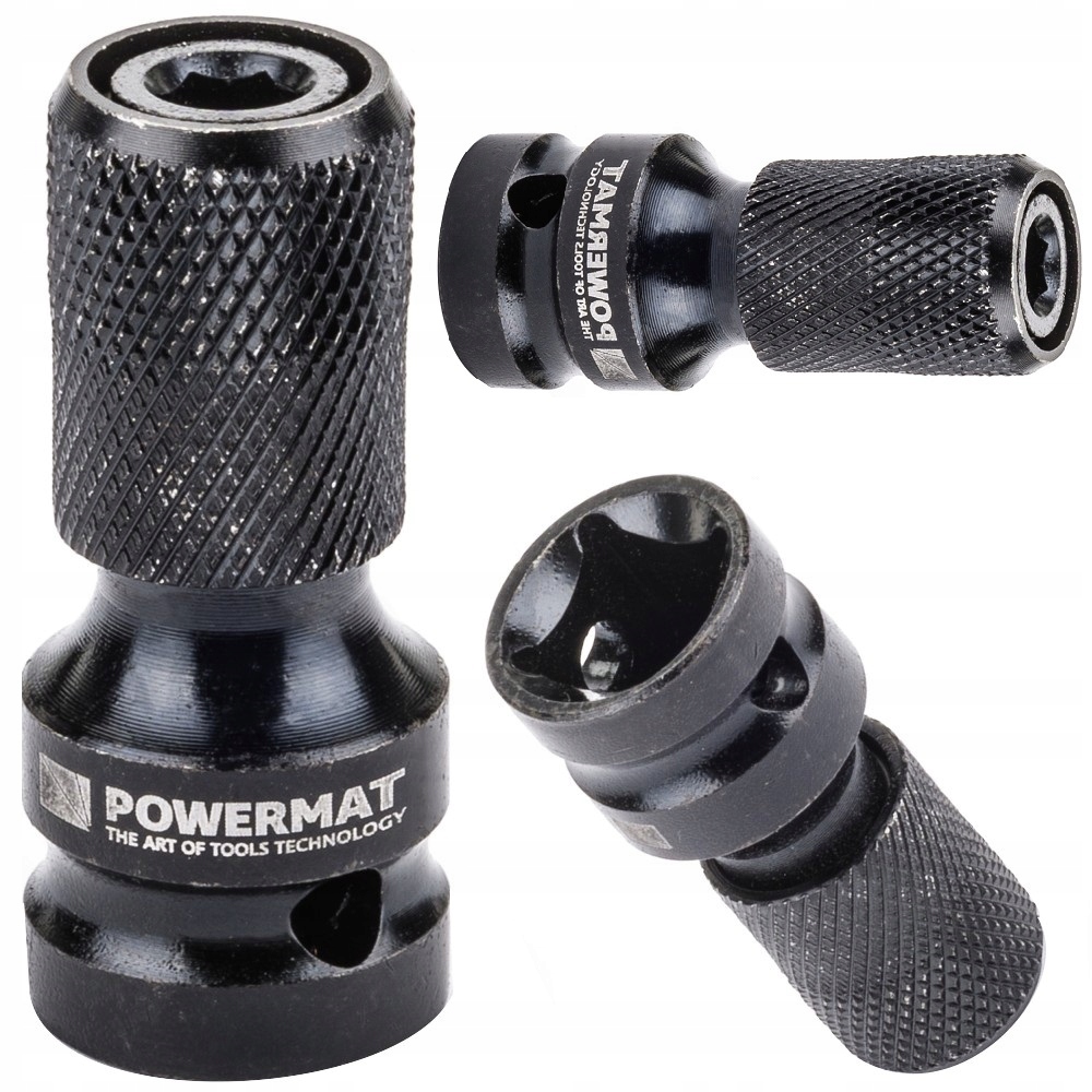 2X Adapter UDAROWY 1/2 Cala Kwadrat na 1/4 Cala HEX