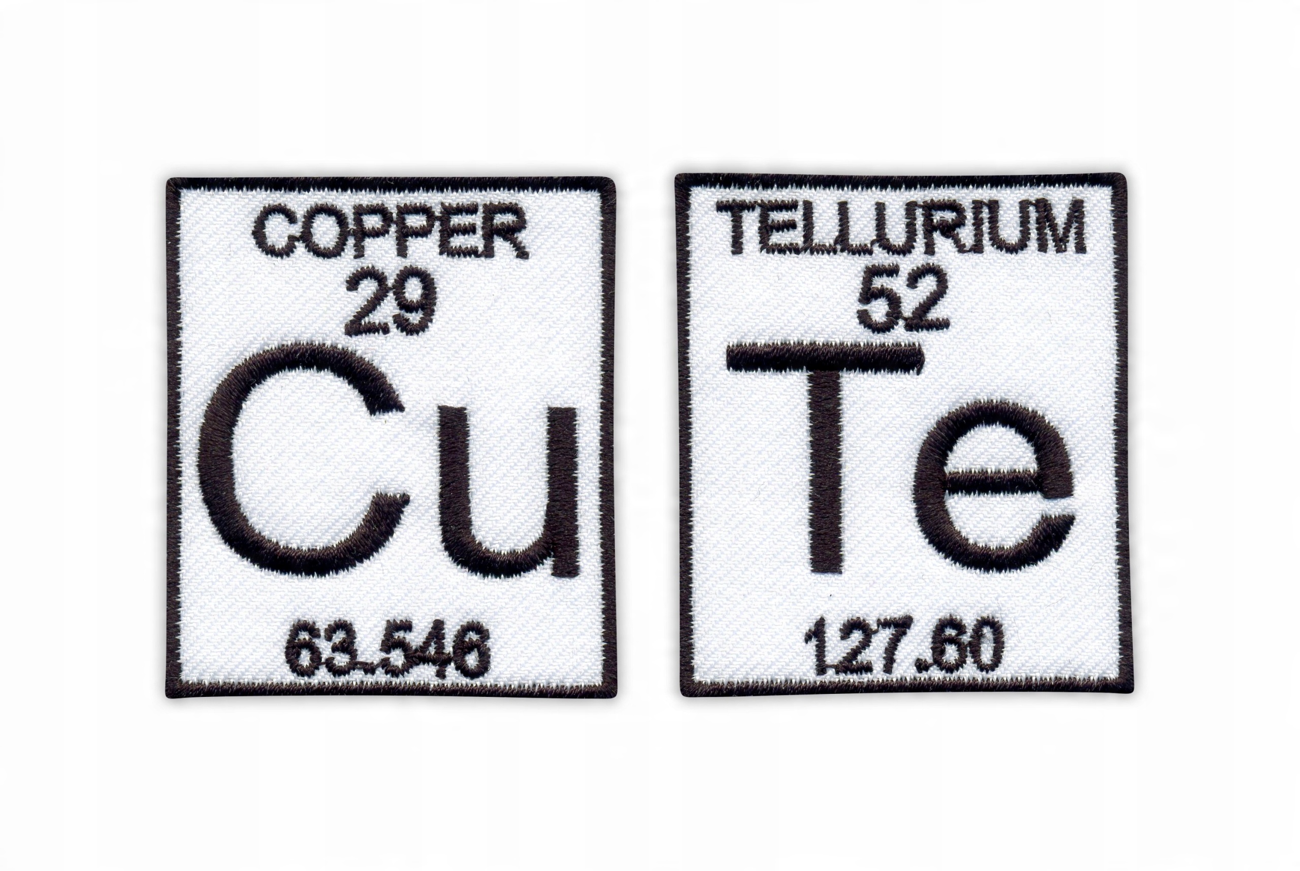 

Naszywki CuTe - prezent dla chemika - pierwiastki