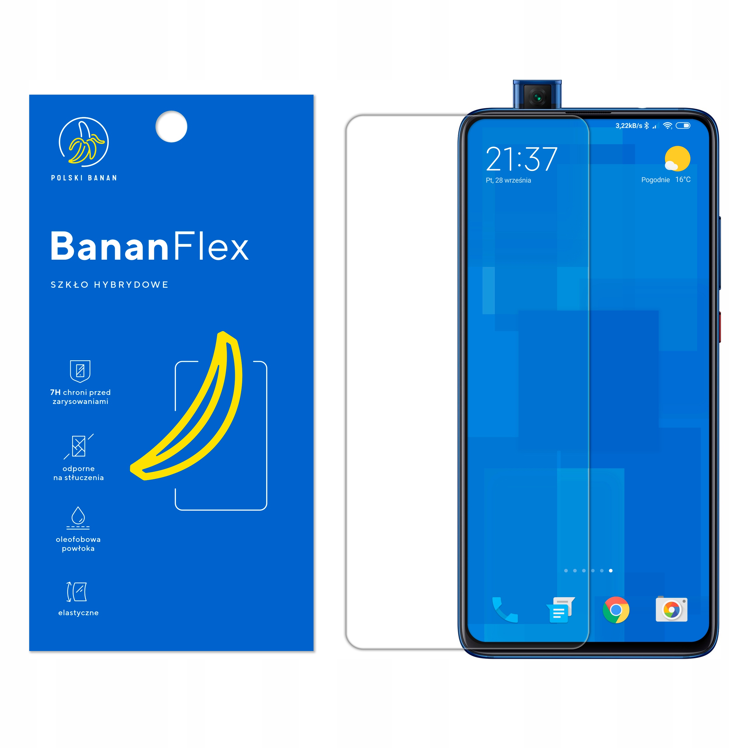 

Szkło Hybrydowe Polski Banan 7H do Xiaomi Mi 9T