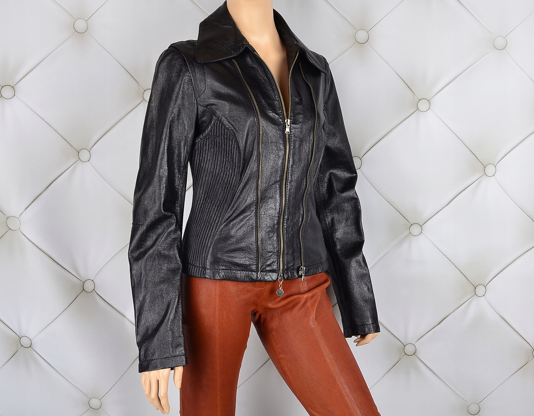 7264KURTKA PATRIZIA PEPE MIĘKKA SKÓRA LUKSUSOWA 36 Marka inna