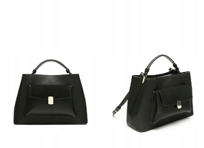 

Zara City Torebka Woman czarna saffiano 8335/204
