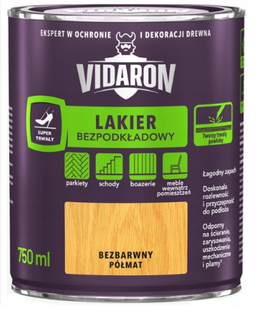 LAKIER BEZPODKŁADOWY VIDARON MATOWY 2,5L