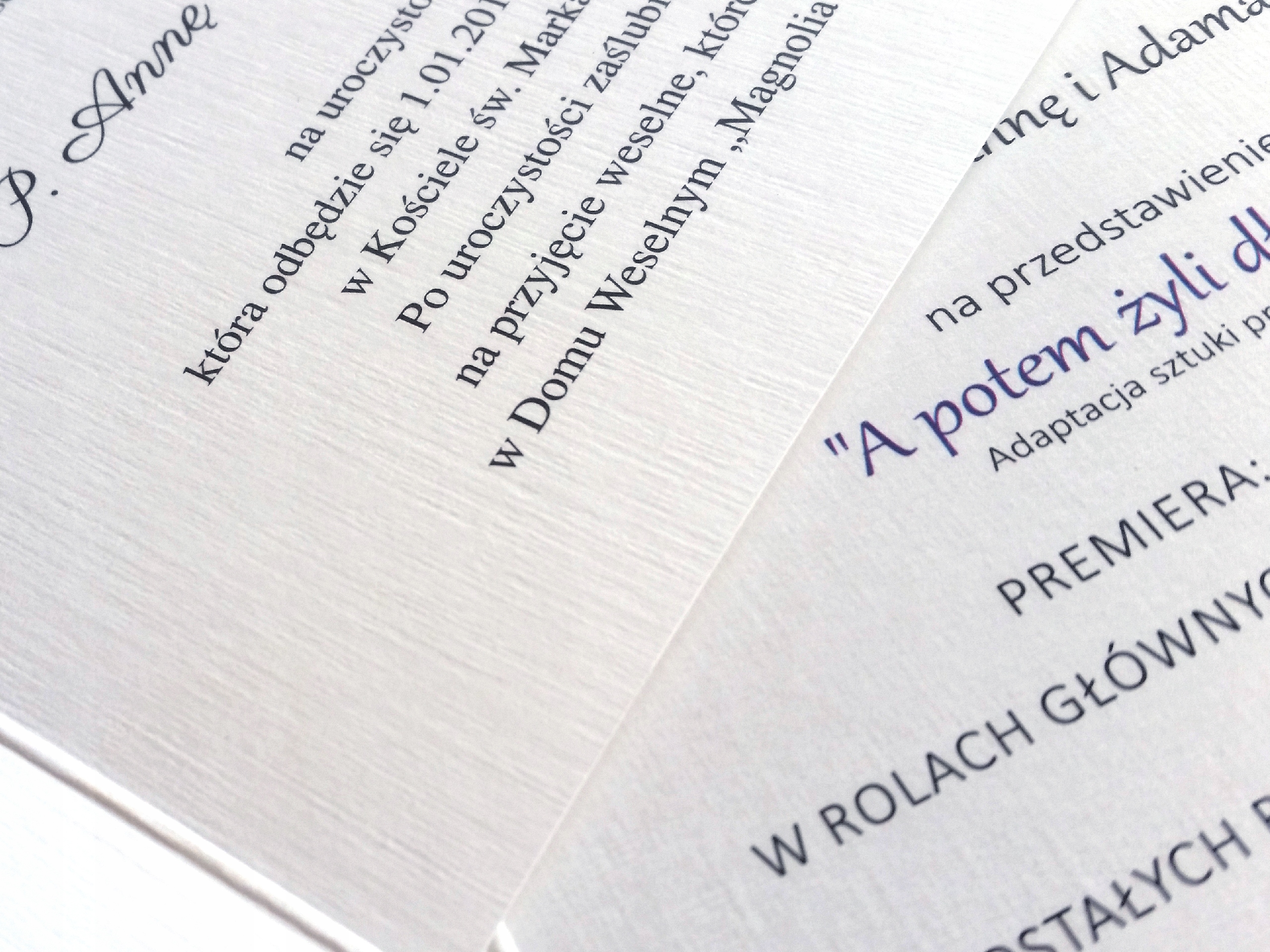 ZAPROSZENIA ŚLUBNE papier PŁÓTNO para młoda love Wysokość produktu 14 cm