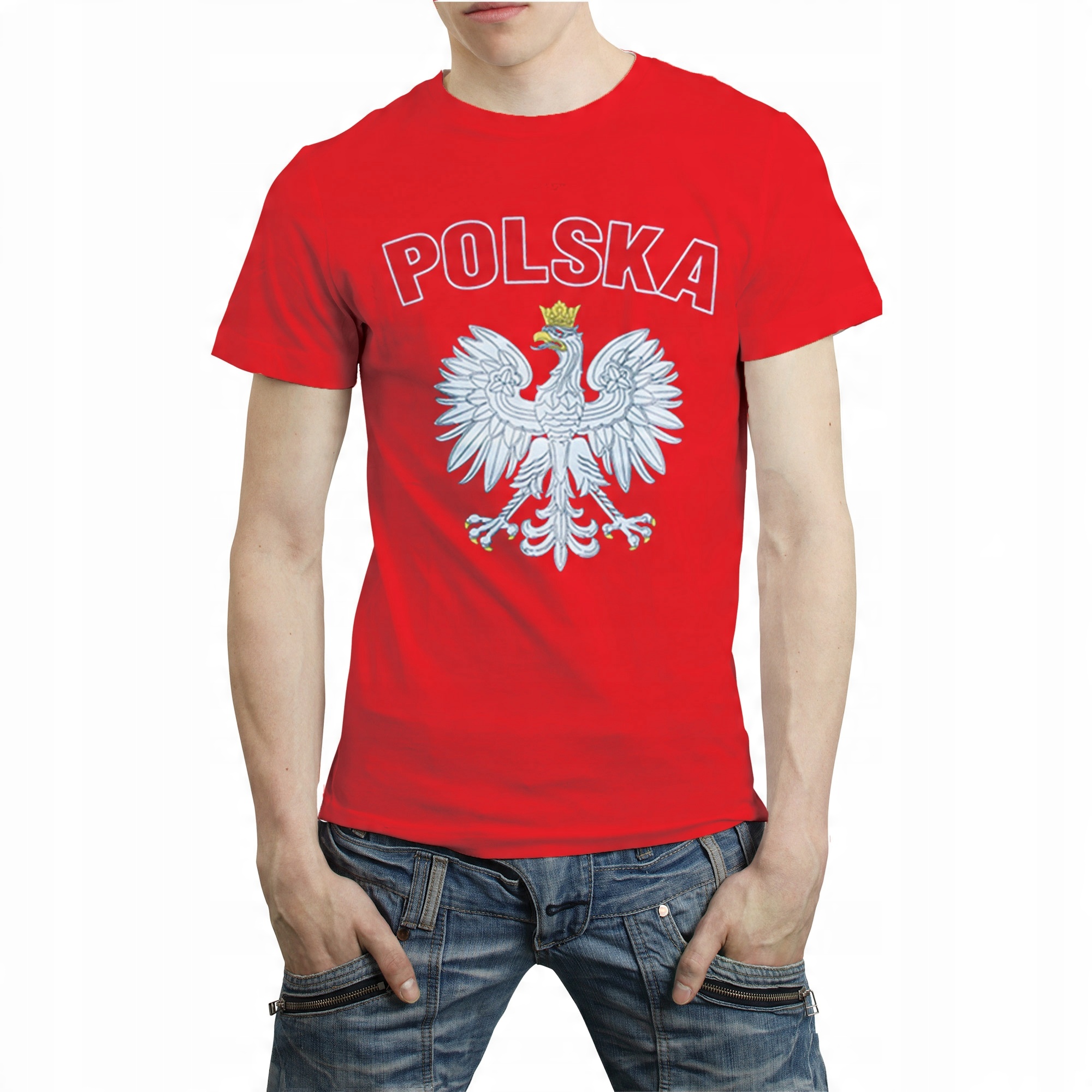 

Koszulka Kibica Polska Tshirt z Orłem Wxm 4XL czer