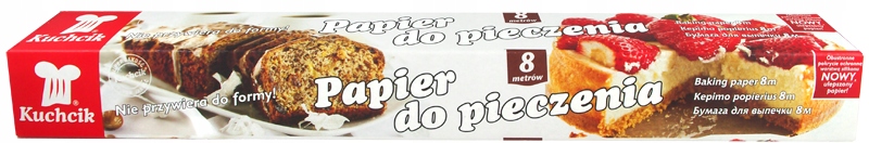 PAPIER DO PIECZENIA BRĄZOWY SILIKONOWANY DO PIECZENIA KUCHCIK BOX 8M EAN (GTIN) 5902365024026