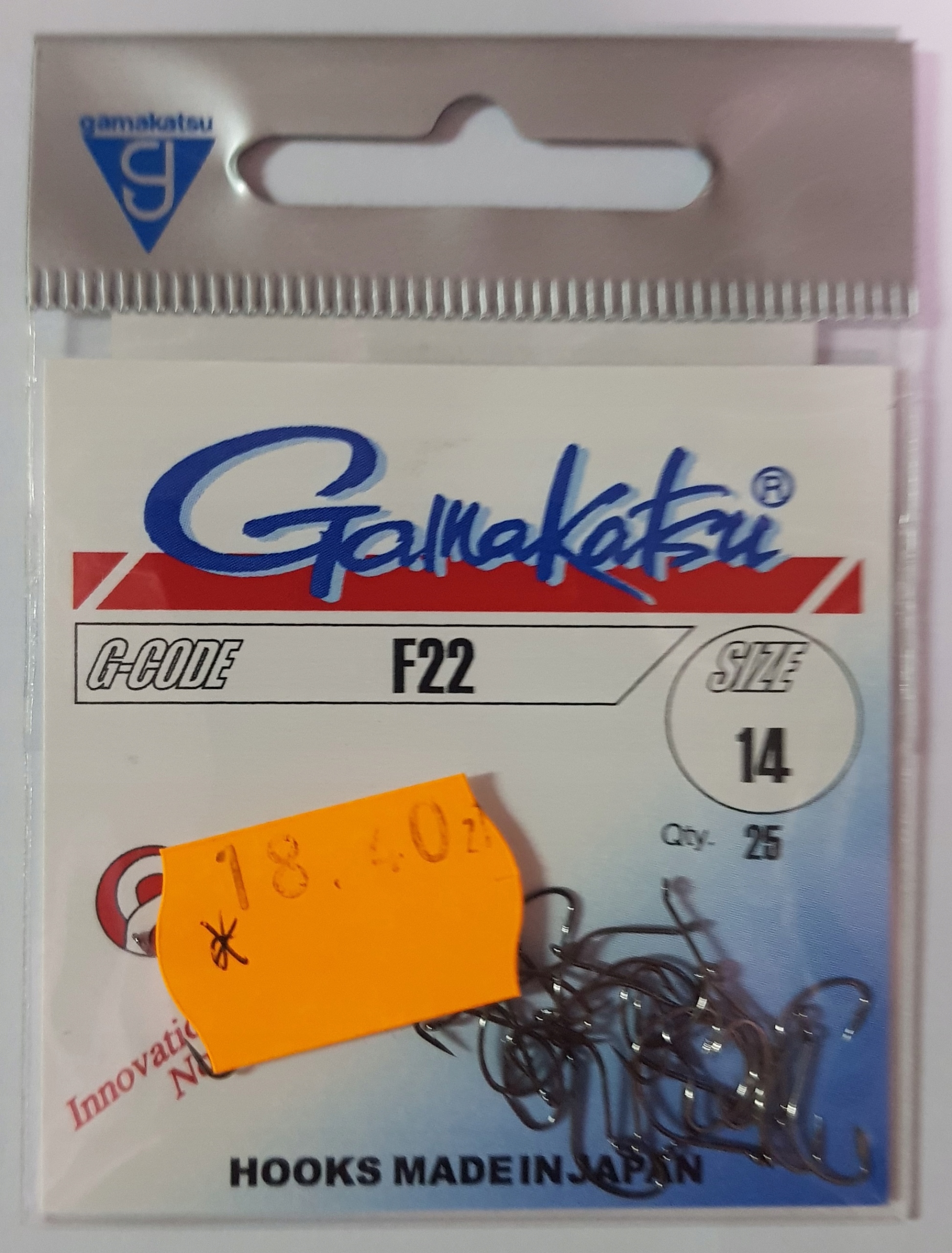 

Haczyki Gamakatsu F-22 nr 14 czarny