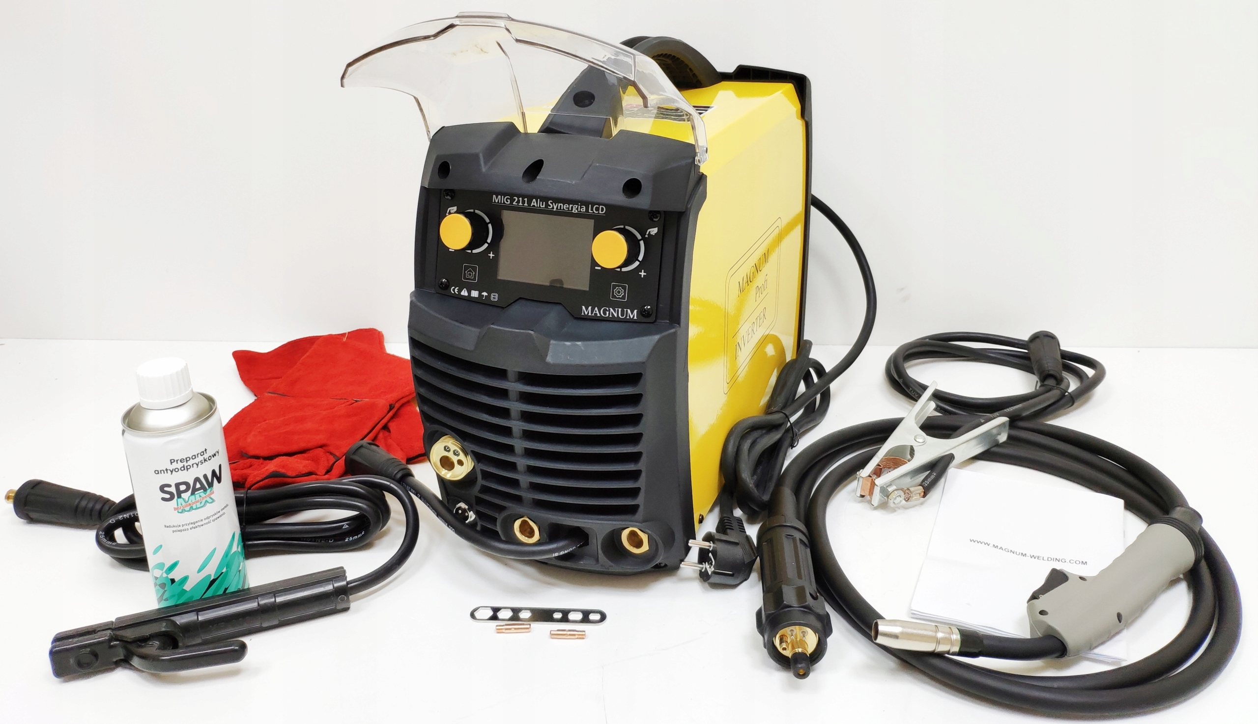 SPAWARKA MAGNUM MIG 211 ALU SYNERGIA LCD PROGRATIS