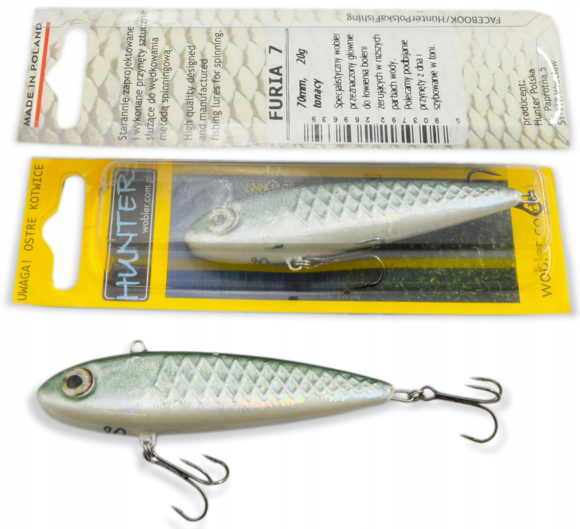 

Wobler Na Sandacza Hunter A.Lipiński Furia 7CM 20G