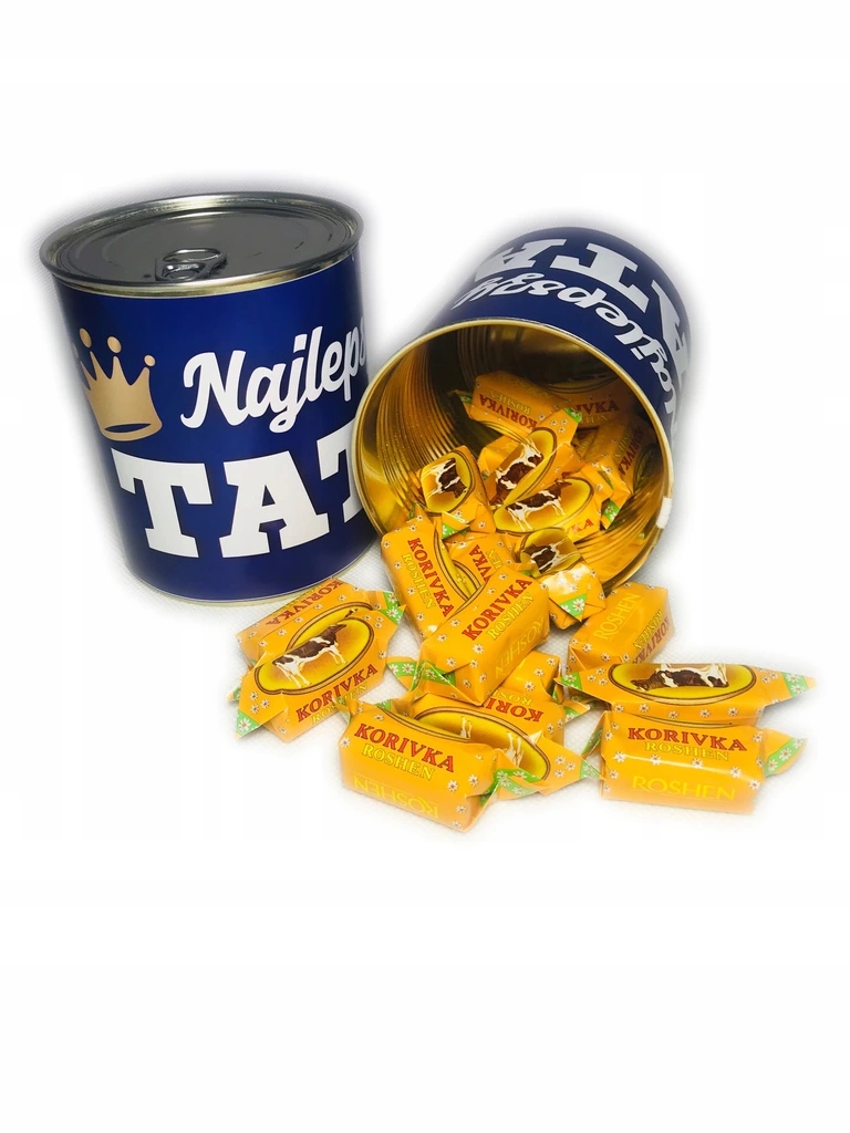 

Puszka Konserwa Dla Taty Dzień Ojca Krówki