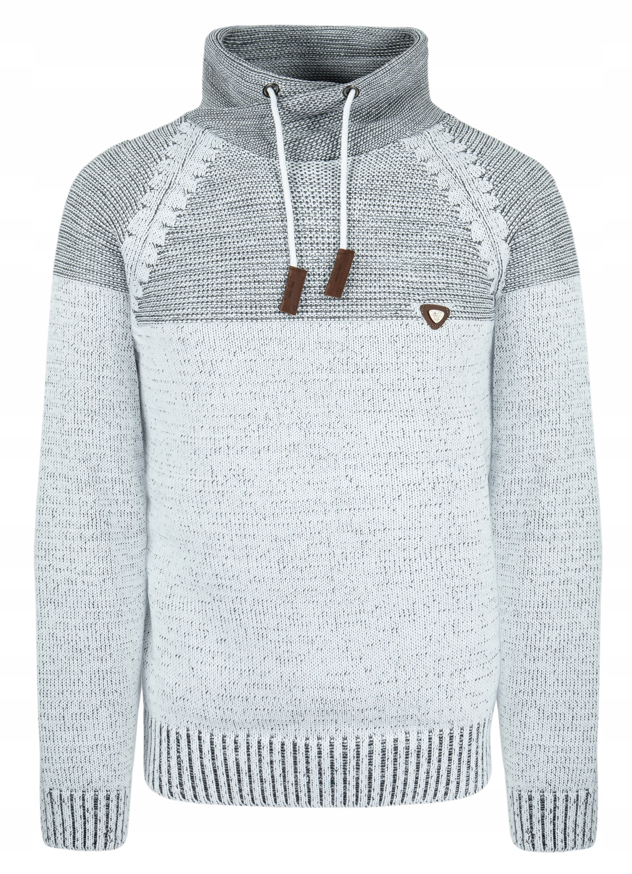 

Modny Sweter Męski Komin Golf War. Szary L
