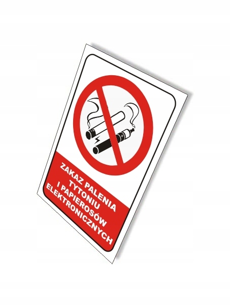 TABLICA Zakaz Palenia 45x30 pcv 3mm