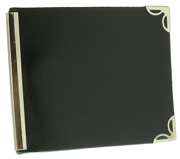 

Skórzany czarny portfel na banknoty z klipsem