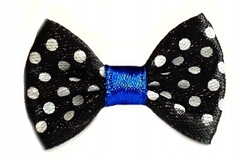 

Małe Satynowe Kokardki W Kropeczki Na Spince