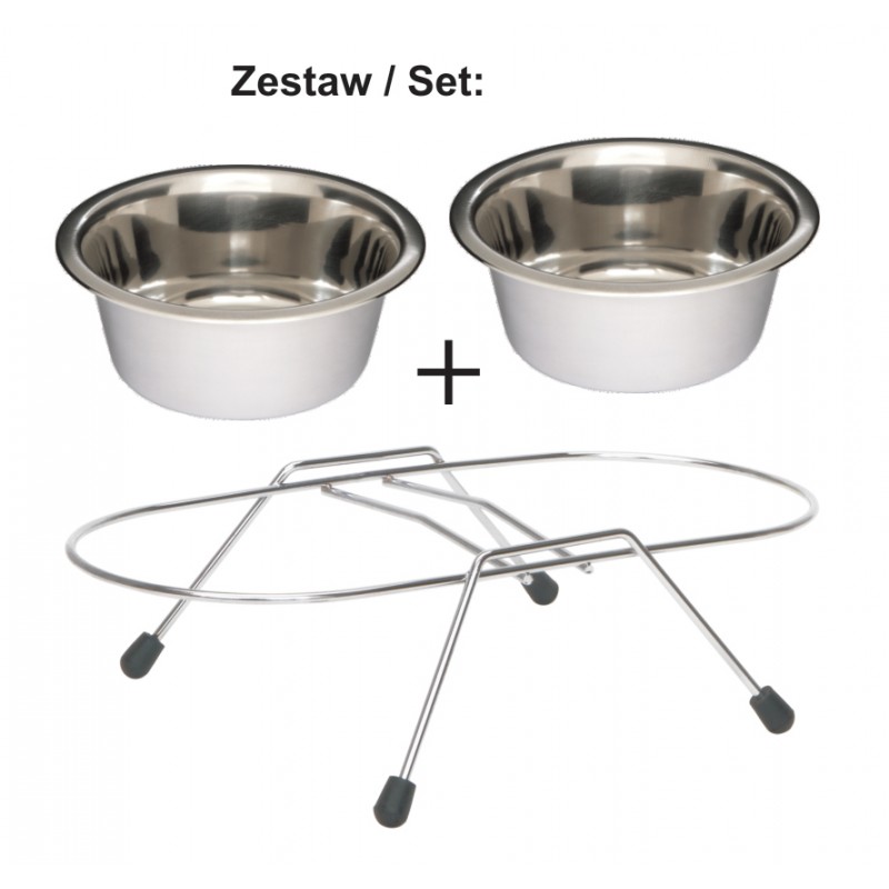 

Barry King Dwie miski na stojaku 2x 0,9l BK-18313