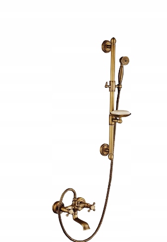Sprchový Set Retro Výtok Starožitný Mosadz