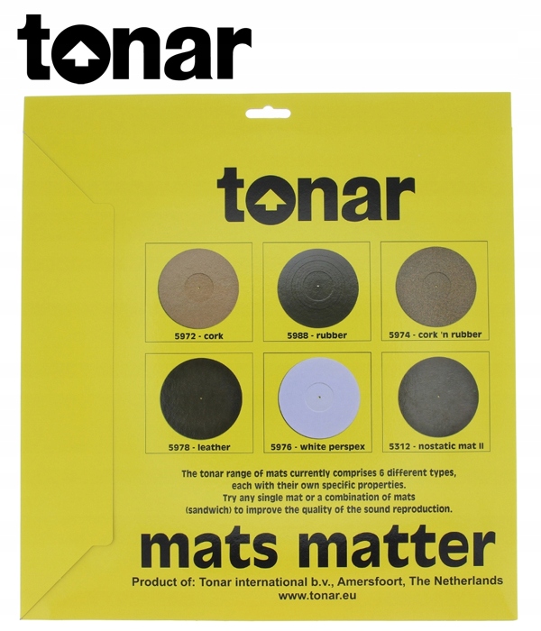 SLIPMATA MATA KORKOWO-GUMOWA DO GRAMOFONU TONAR Materiał inny