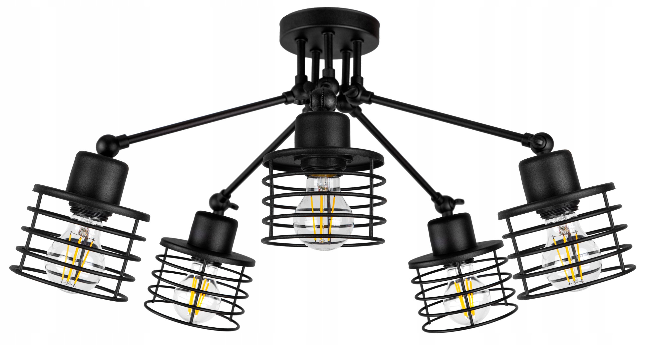 LAMPA SUFITOWA PLAFON ŻYRANDOL EDISON LOFT LED
