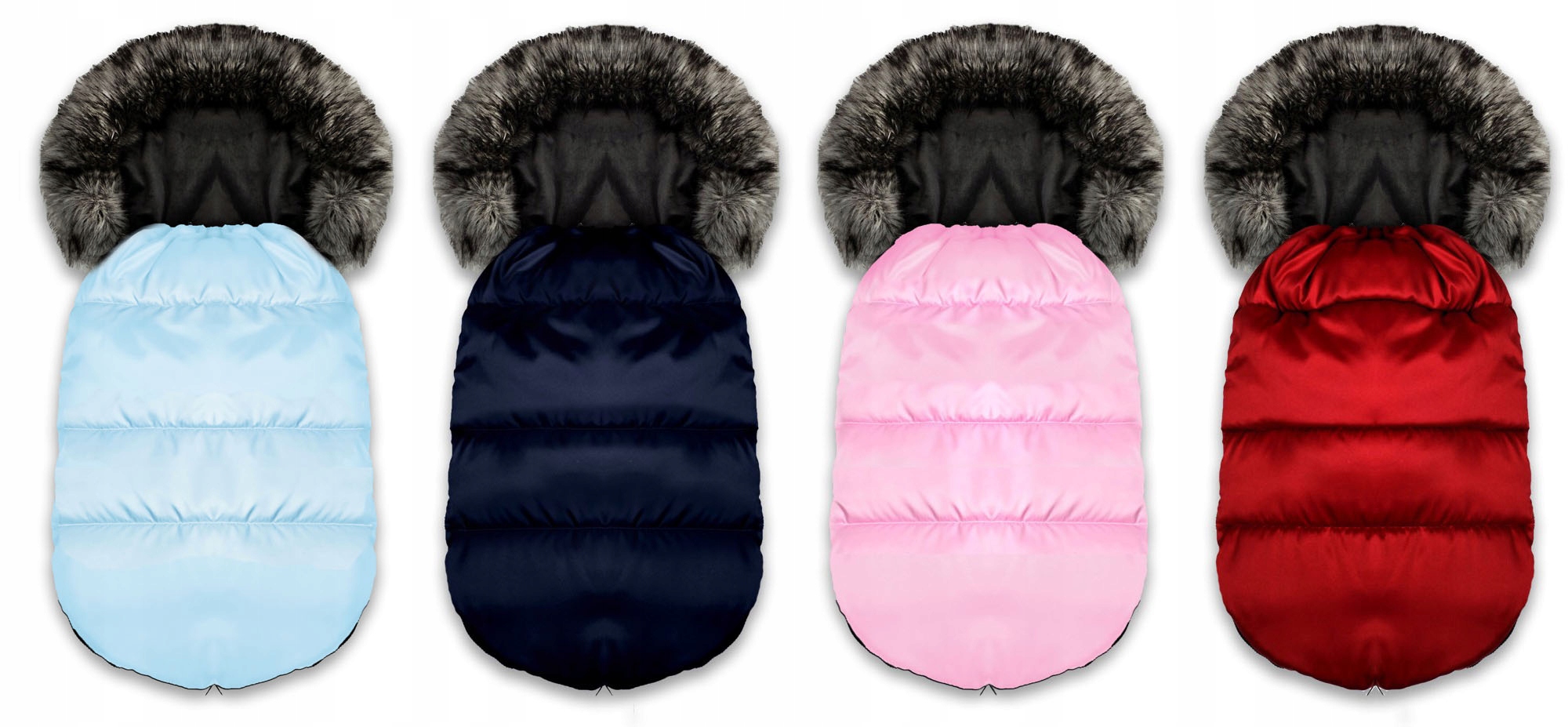 KiziaMizia ŚPIWOREK DO WÓZKA GONDOLI SANKI 4w1 Długość 90 cm