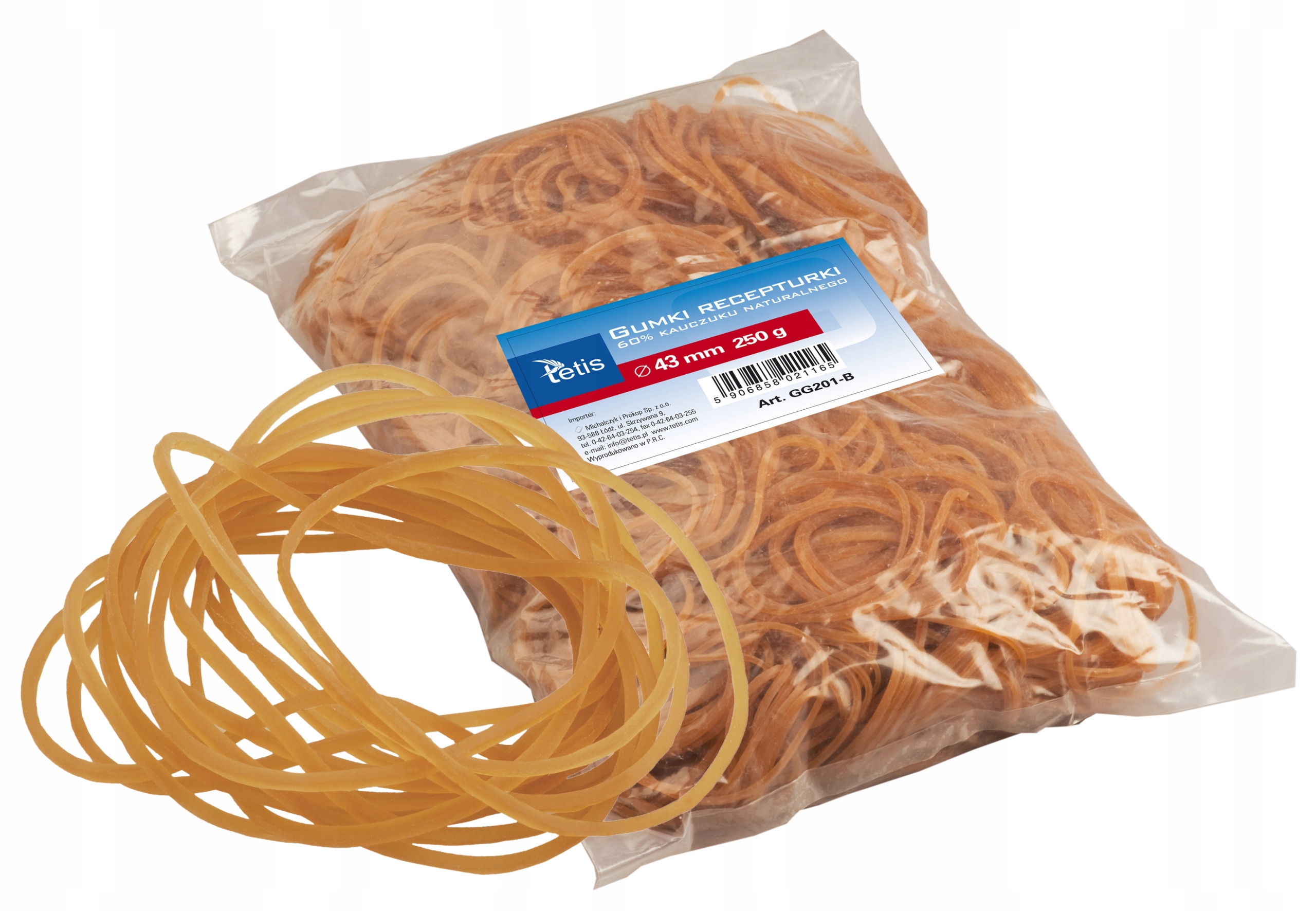 

Gumki recepturki 43mm folia 250g Tetis GG201-B