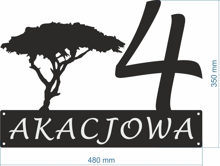 NUMER DOMU, TABLICZKA ADRESOWA NA DOM Z GRAFIKĄ Kod producenta 32-