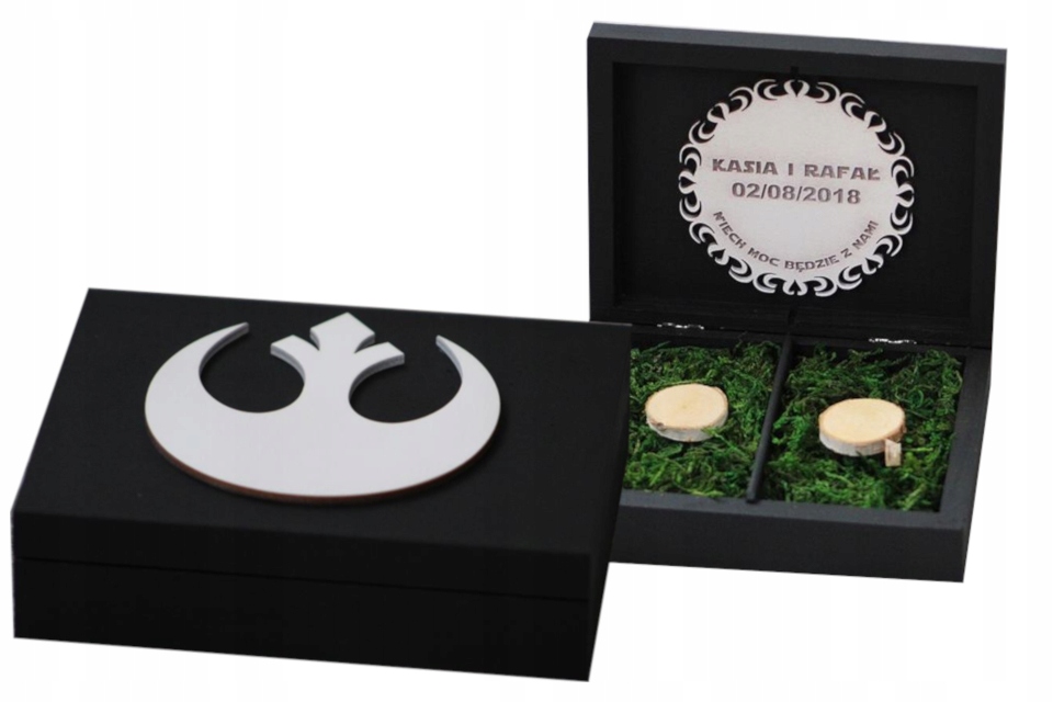

Pudełko na obrączki Star Wars Ślub Wesele
