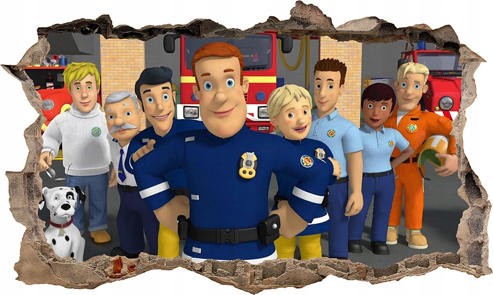 

Naklejka Plakat na Ścianę Strażak Sam 3D XXXL