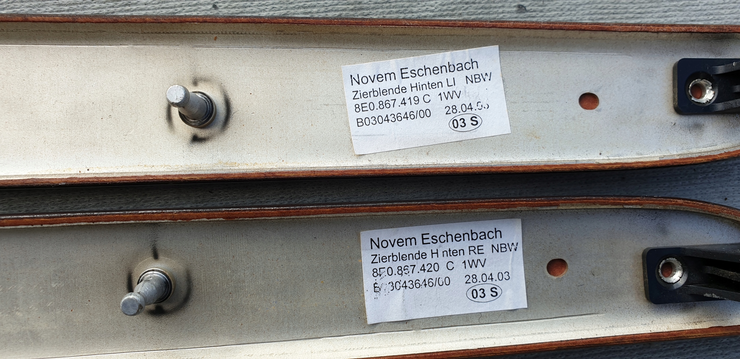 молдинг двери декор Audi A4 B7 2005-