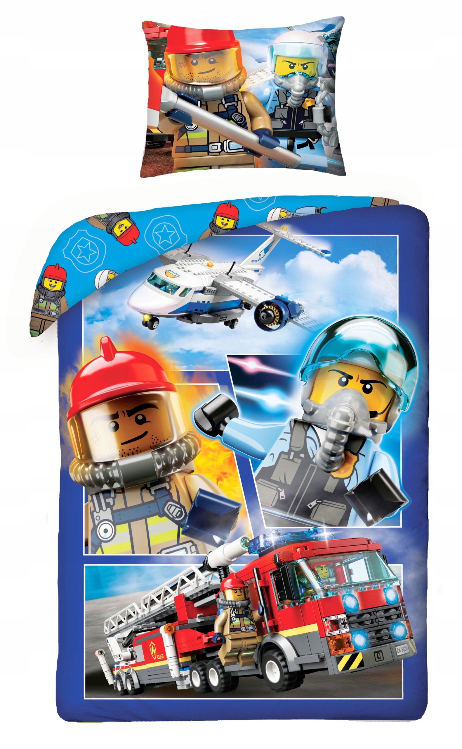 

Pościel 140x200 Straż Pożarna Policja Lego City