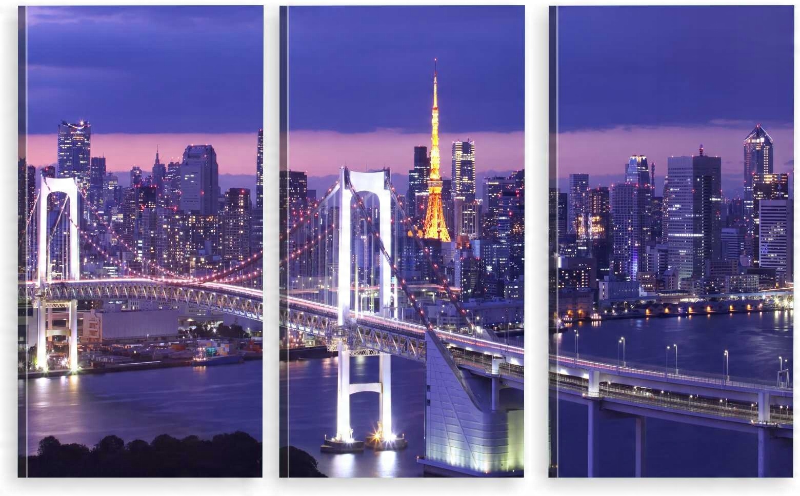 

Tryptyk Obraz Na Ścianę Tokio Most Nocą 980 Wzorów