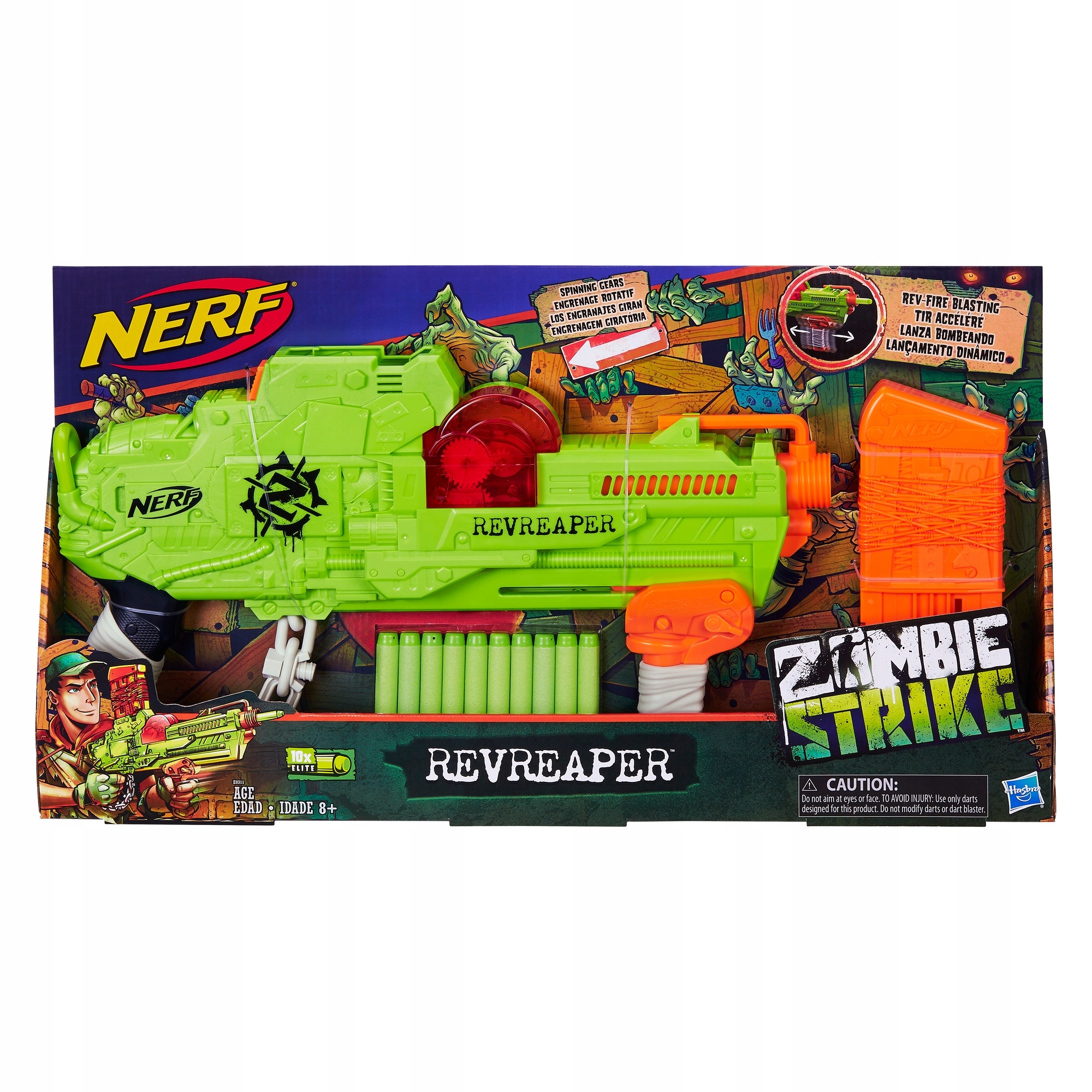 NERF ZOMBIE STRIKE E0311 WYRZUTNIA REVREAPER Rodzaj pistolety
