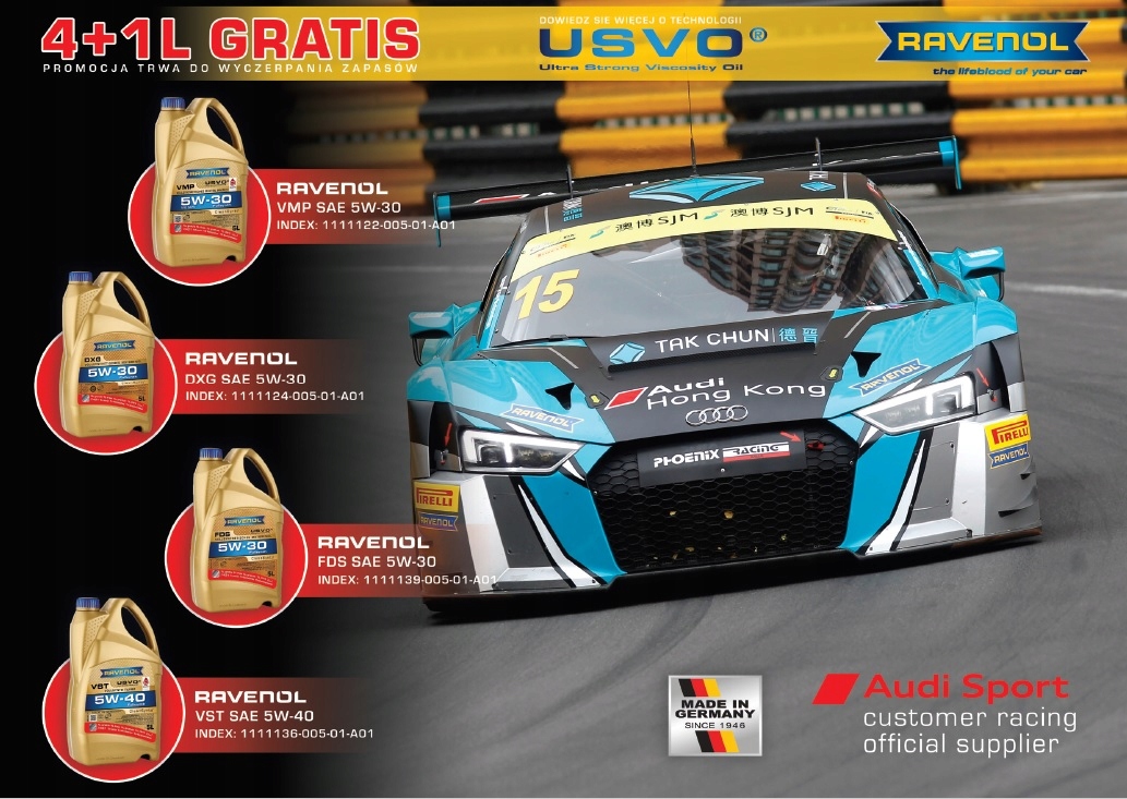 RAVENOL VST Turbo USVO 5W-40 4+1L GRATIS! PROMOCJA Producent Ravenol