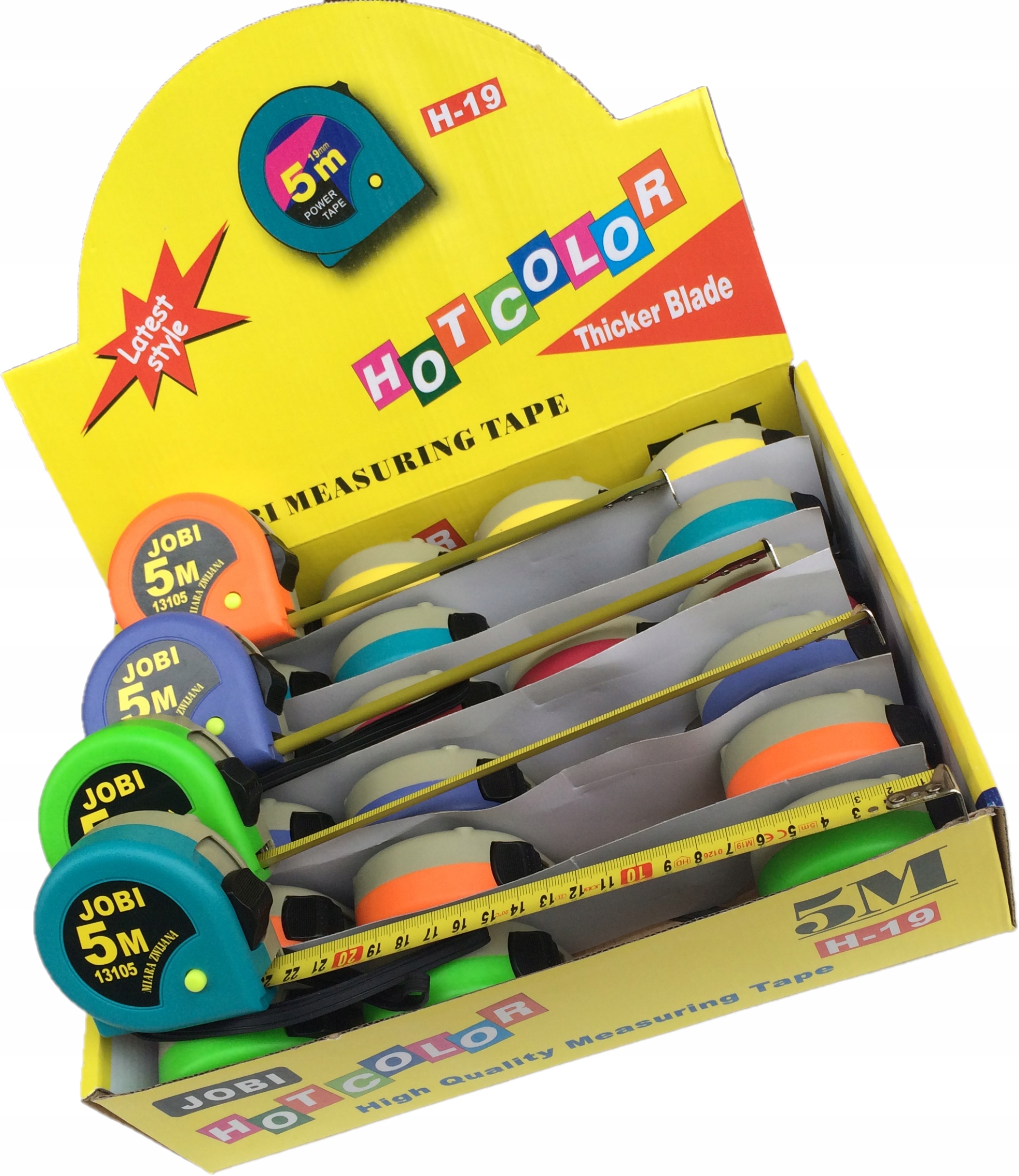 Jobi Miara zwijana metrówka szeroka 5m 120 SZTUKI Kod producenta 13105