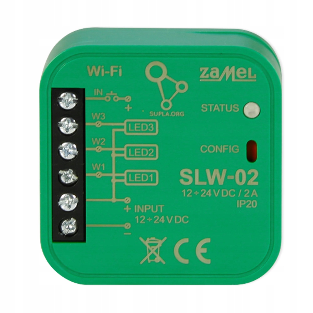 

Odbiornik Wi-fi Sterownik 3xLED P/t Supla SLW-02