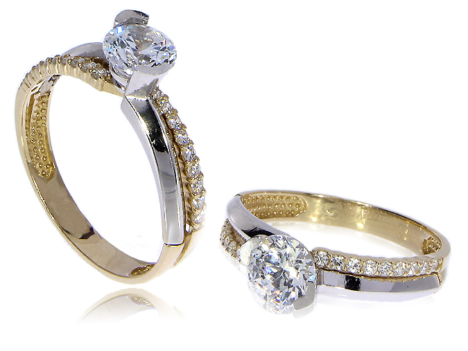 ZŁOTY PIERŚCIONEK ZARĘCZYNOWY ZŁOTO 14K 585 LgP447