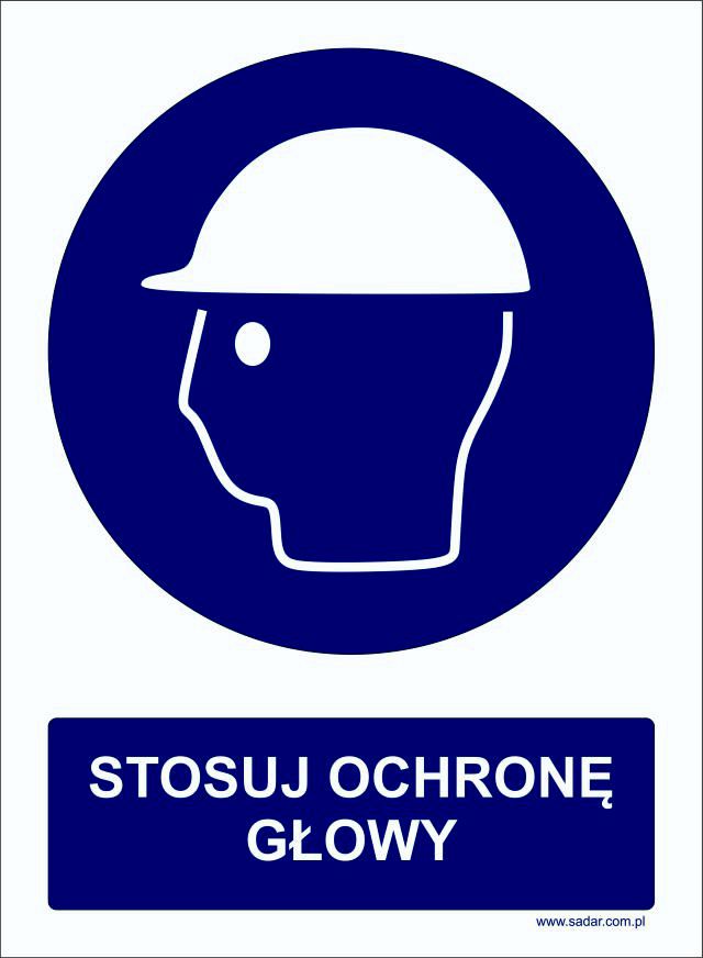 TABLICZKA Stosuj ochronę głowy Znak BHP