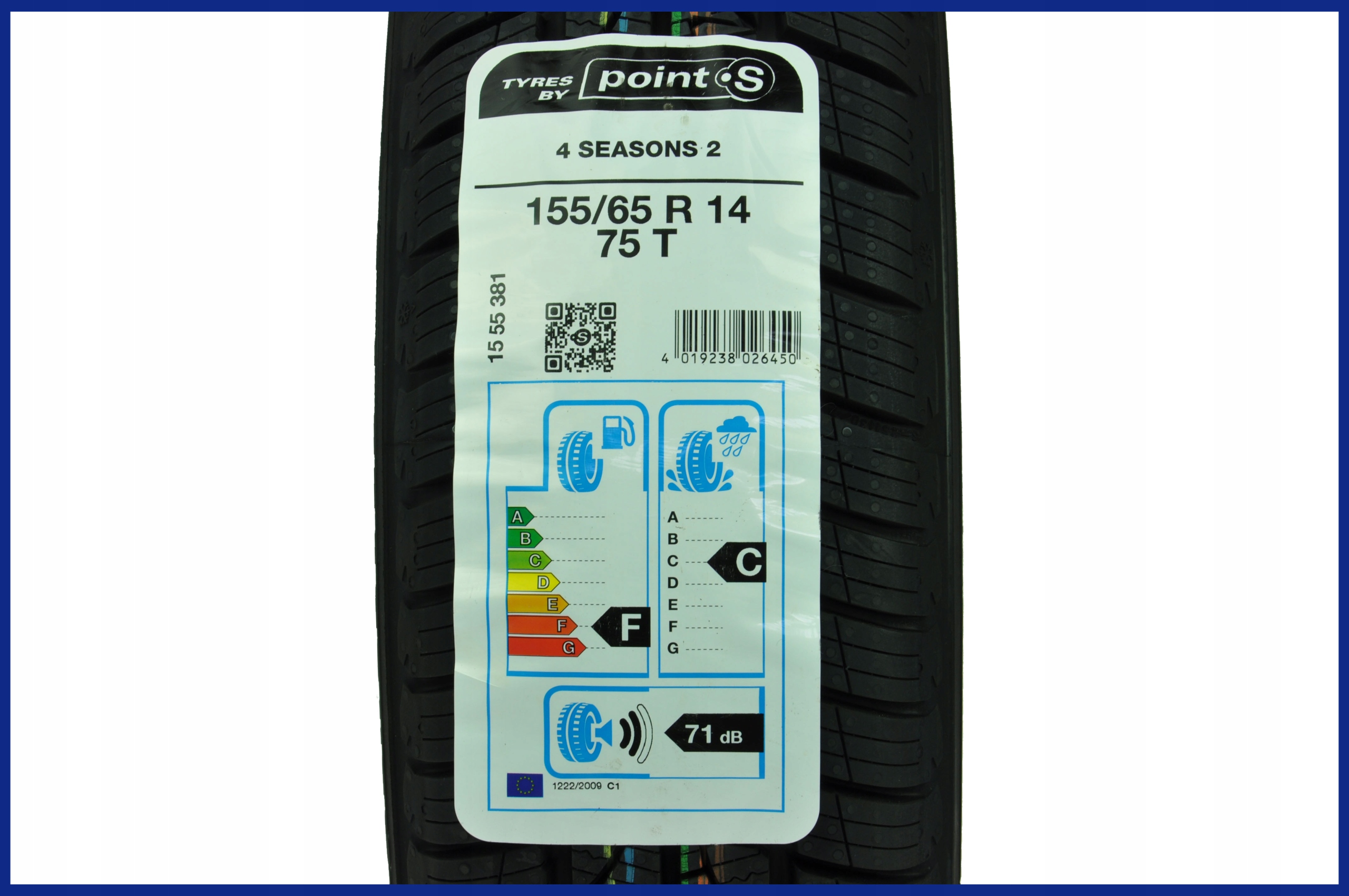 2 x 155/65R14 75T 4Seasons 2 Point S CAŁOROCZNE Model inny