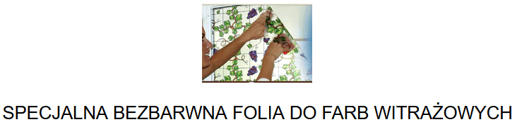 specjalna FOLIA do farb witrażowych Bohater inny