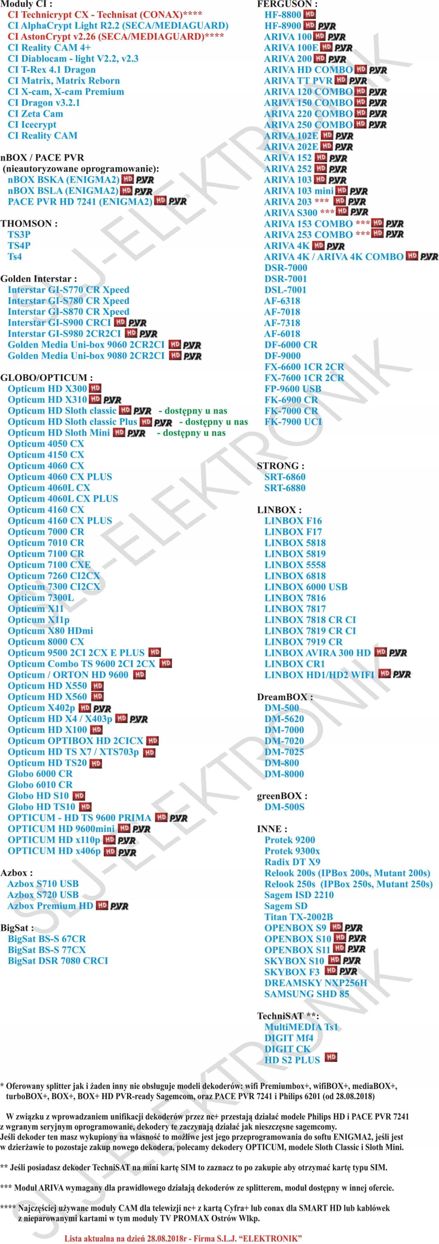 KARTA ŁAMANA POWER3 BI-TURBO v3.0.5 CONAX Marka Inna