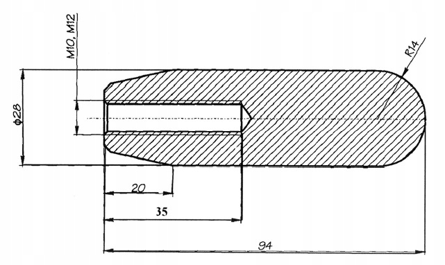 Rączka R102 M10, M12 Marka inny