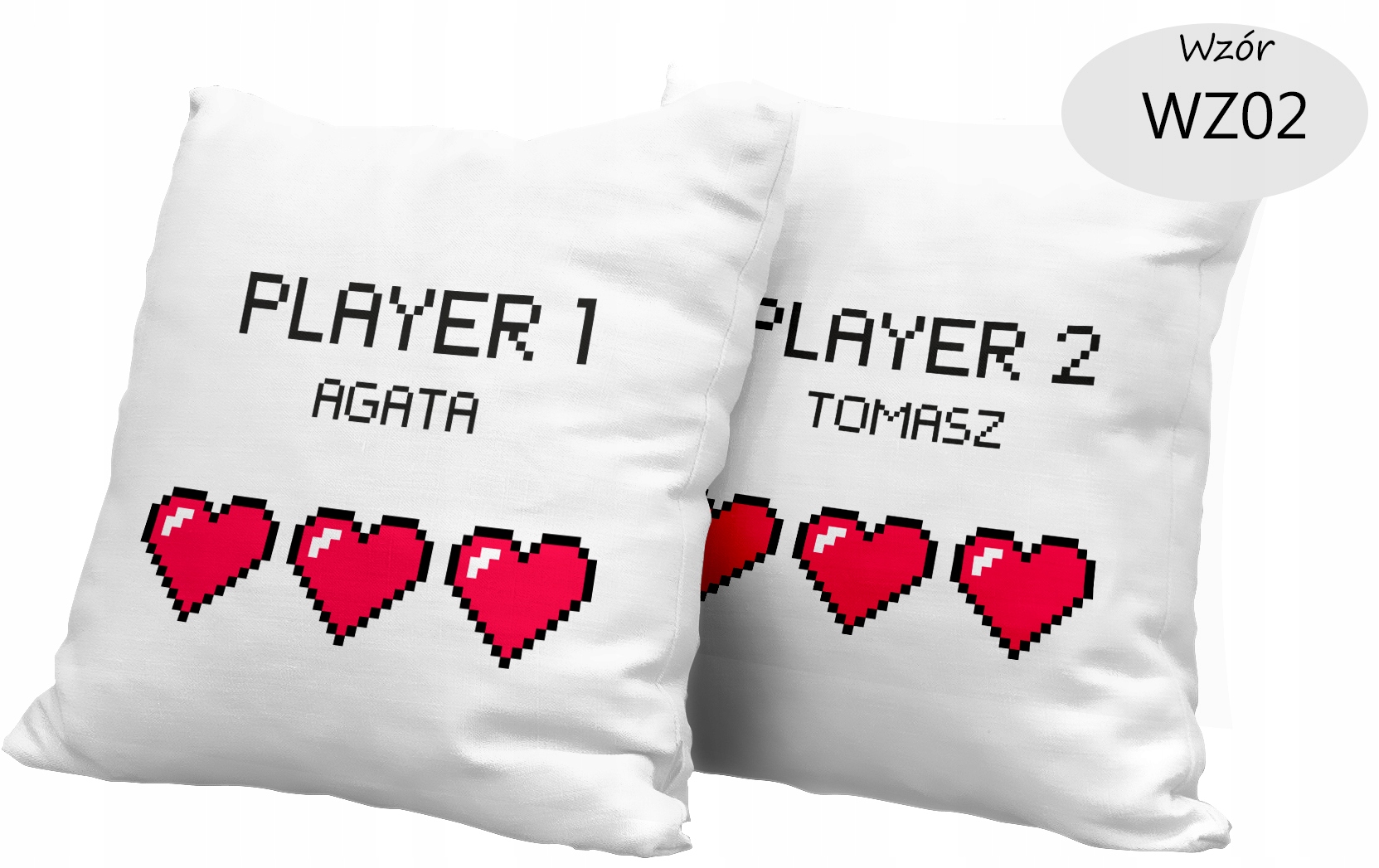 ZESTAW 2 PODUSZEK DLA PAR NA WALENTYNKI PREZENT Marka inna