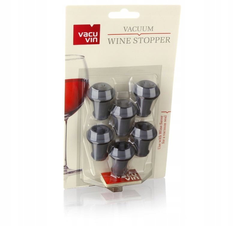 

Korki VacuVin do Wina zestaw zatyczki 6szt stoper