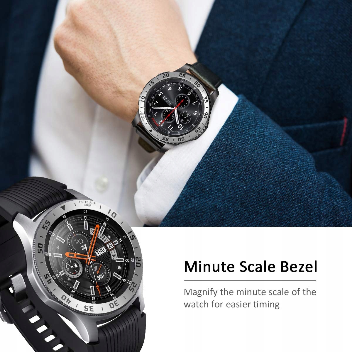 Ring Bezel Samsung Gear S3 SILVER Materiał inny