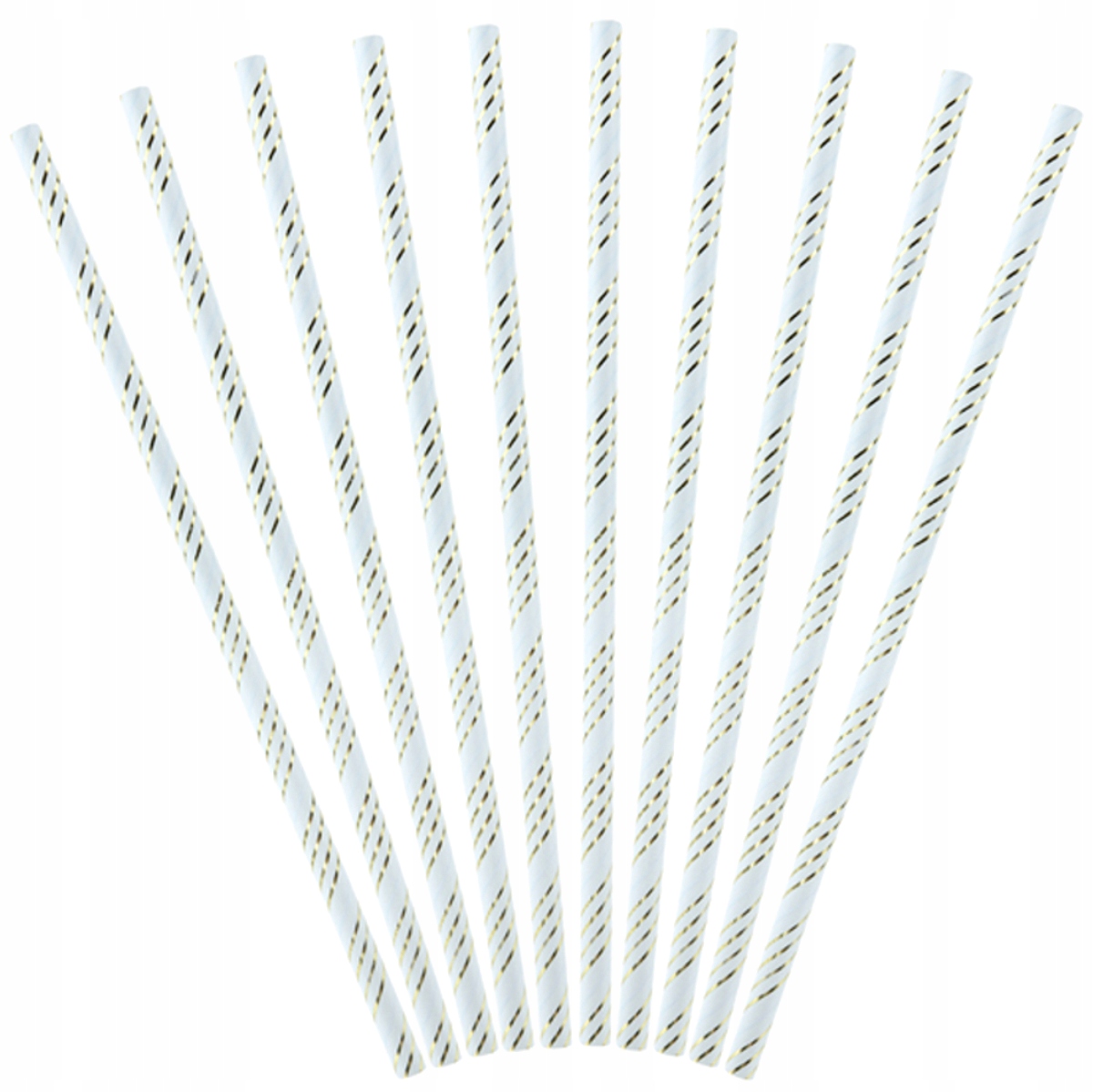 SŁOMKA DO PICIA PAPIEROWA URODZINY-10SZT-1806 Marka Party Deco