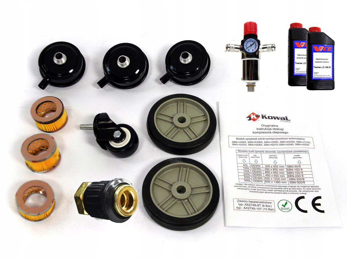 10 Bar KOMPRESOR k3 olejowy tłokowy 100L sprężarka pompa powietrza KOWAL EAN (GTIN) 5906154038140