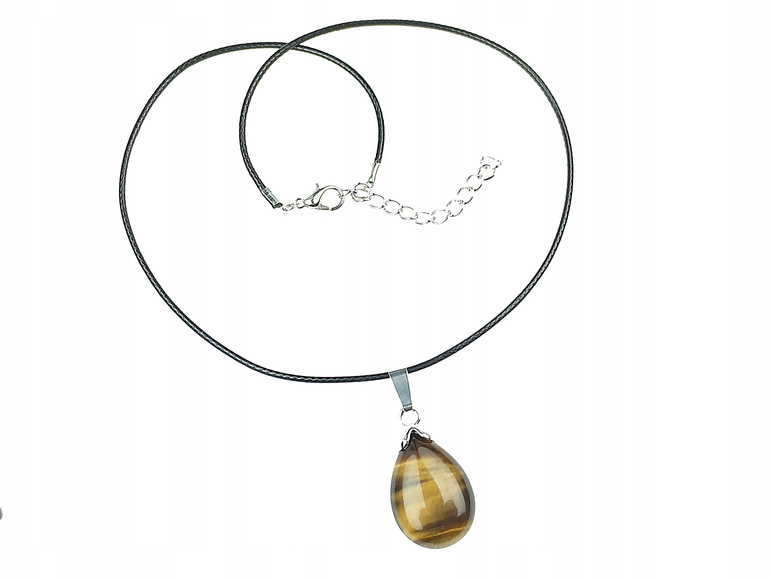 

naszyjnik łezka duży kamień tygrysie oko gratis